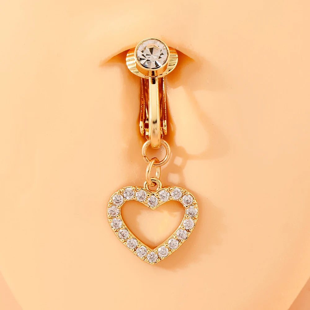 Faux Piercing Nombril Clip — Sans Perçage