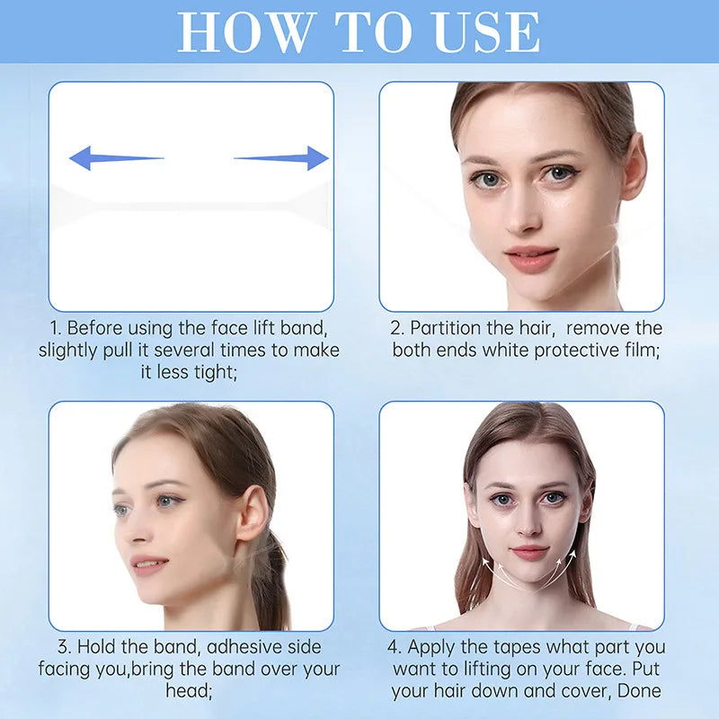 Invisible Face Lift Tape Facial Slimming Patch Wrinkle Removal Sticker Neck Eye Lifter anti Aging Patch Face Contouring Tool