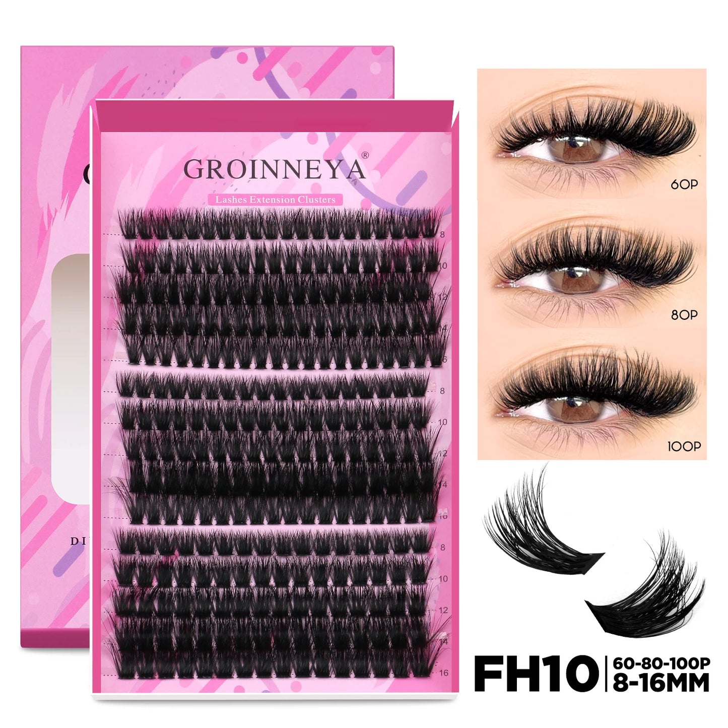 Kit Extensions de Cils DIY — Cluster, Colle & Fixateur