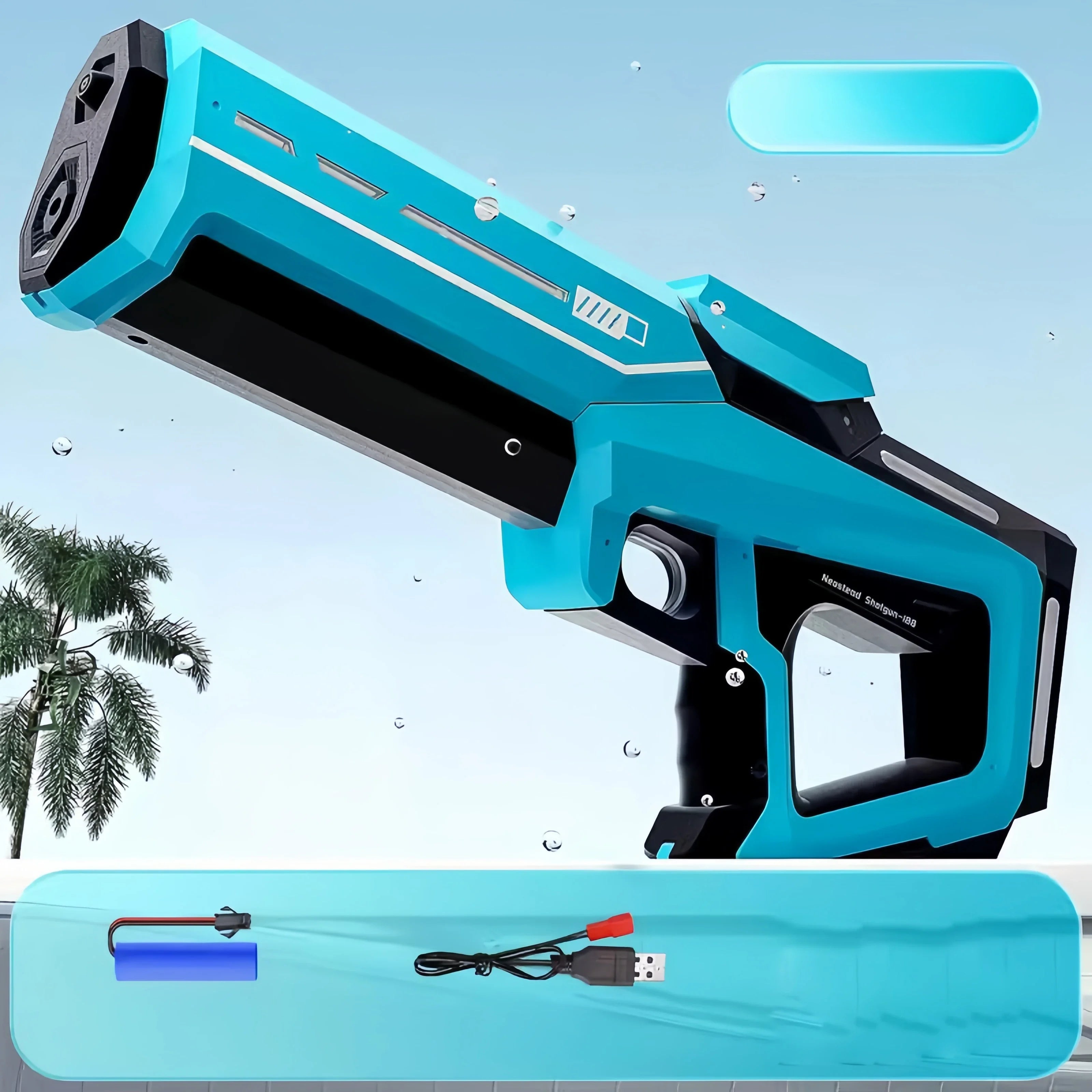 Pistolet à Eau Électrique — Puissant Automatique Été & Plage