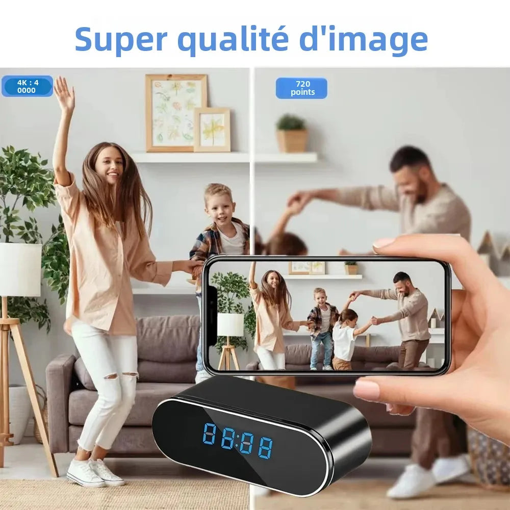 Réveil Caméra WiFi 4K