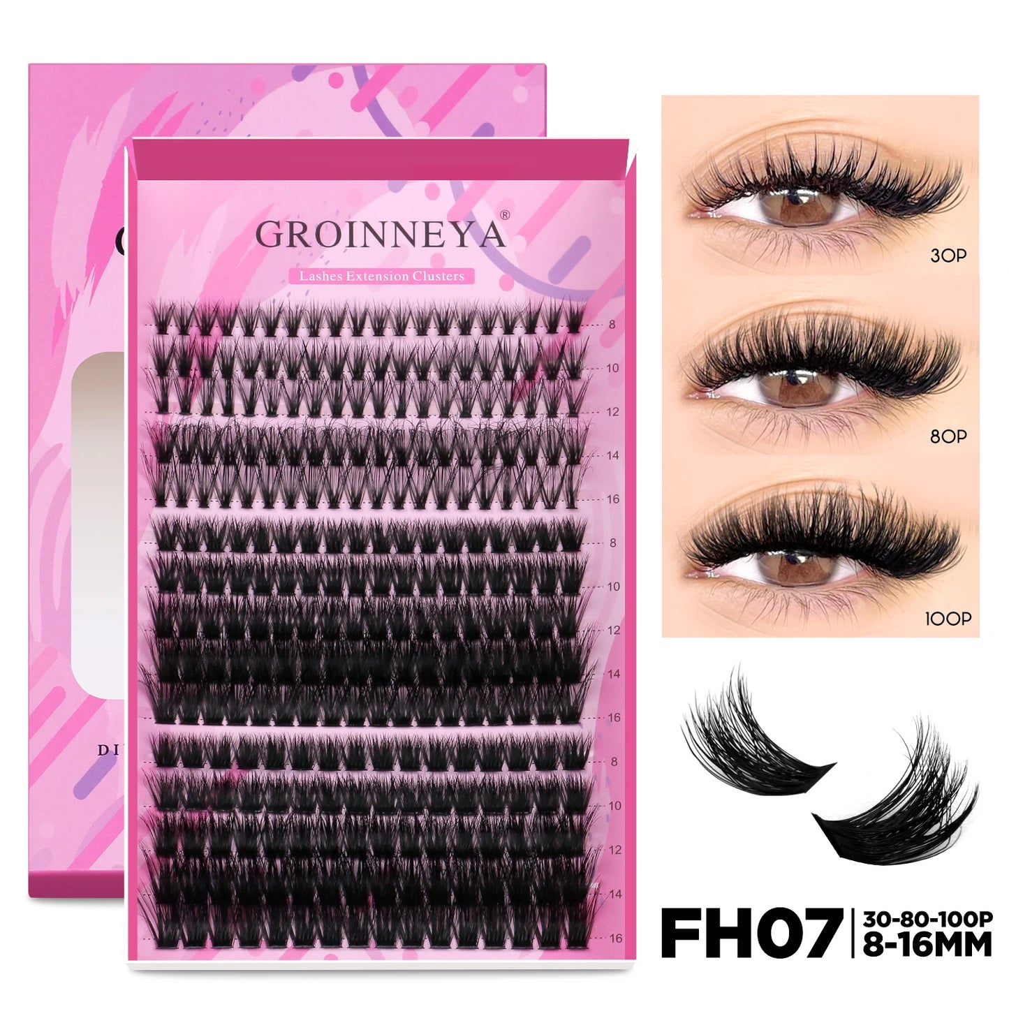 Kit Extensions de Cils DIY — Cluster, Colle & Fixateur