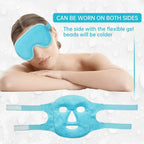 Masque Gel Chaud & Froid Visage & Yeux — Anti-Poches Réutilisable