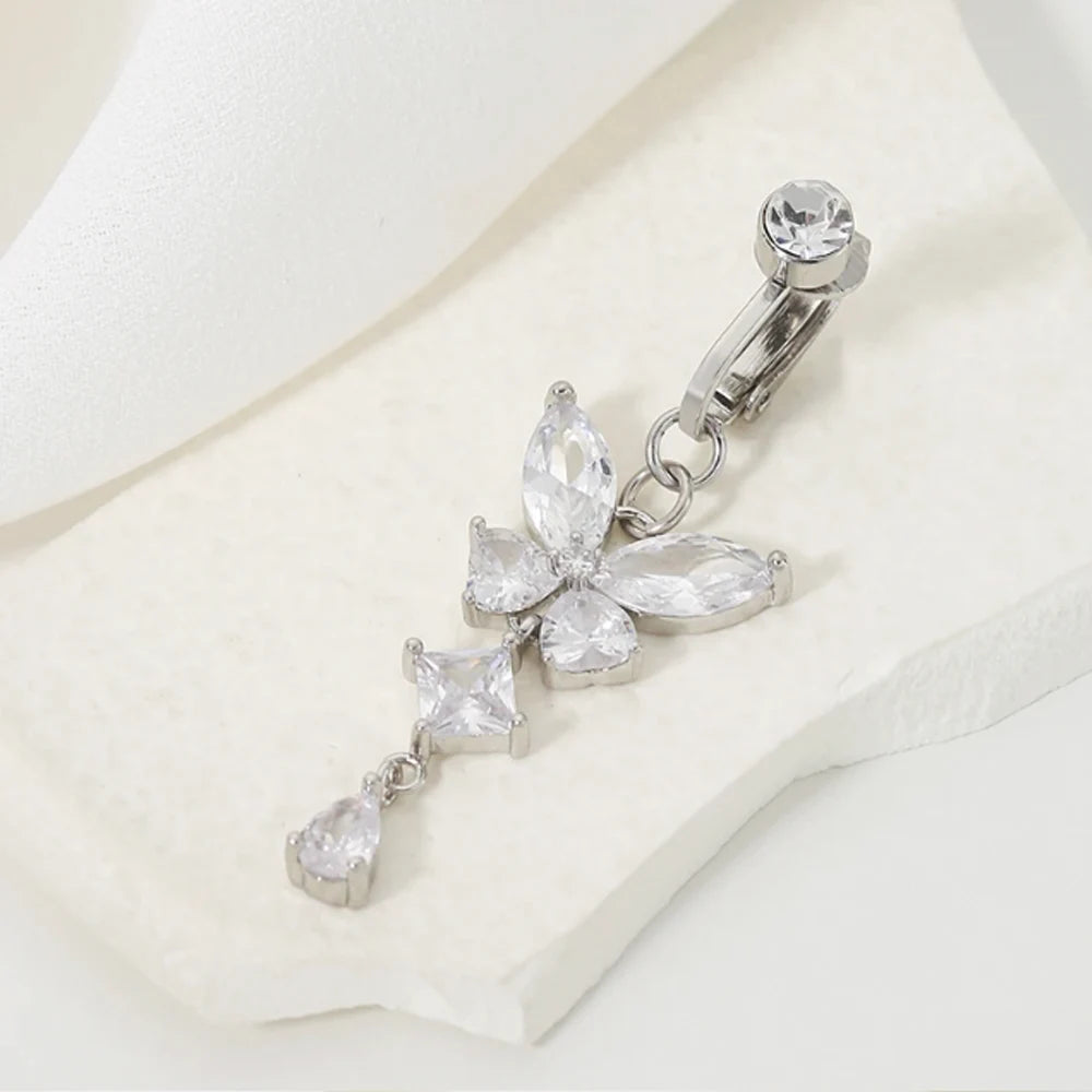 Faux Piercing Nombril Clip — Sans Perçage