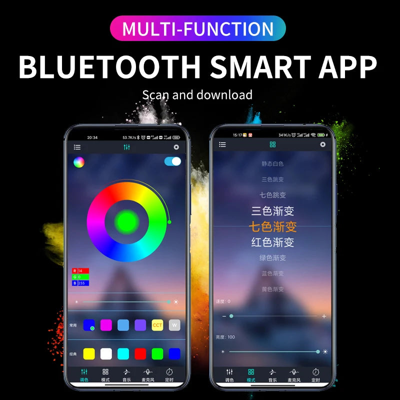 Kit LED Ambiance Voiture RGB NOXLH — Néons Pieds Sync Musique Télécommande ou App