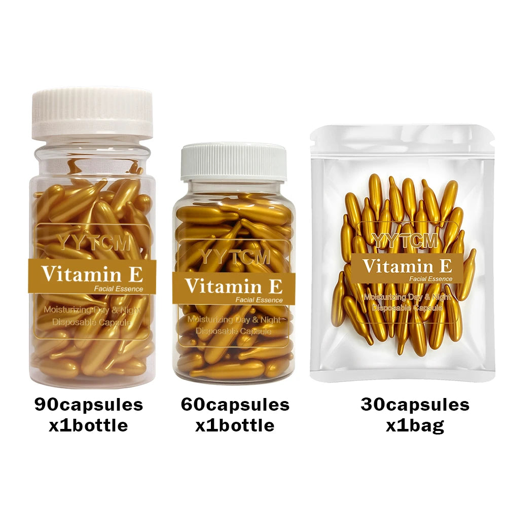 Capsules Sérum Vitamine E — Hydratation Intense Visage (90 Capsules)