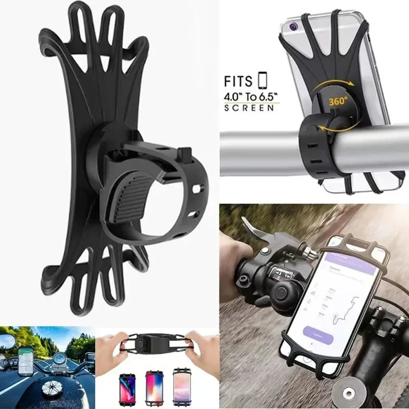 Support Téléphone Vélo & Moto VIKEFON — Rotation 360° Silicone Universel Tous Smartphones