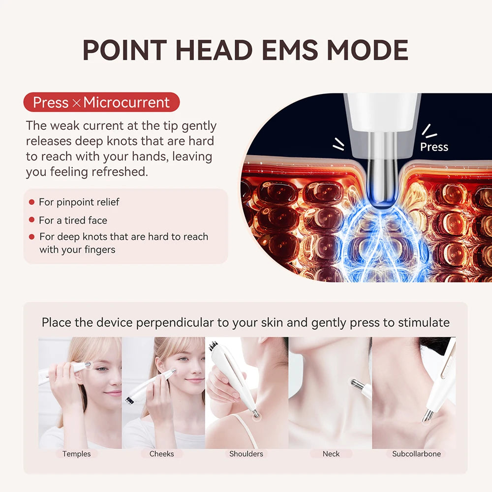 Masseur Visage ANLAN RF + EMS — Double Tête Anti-Fatigue & Fermeté