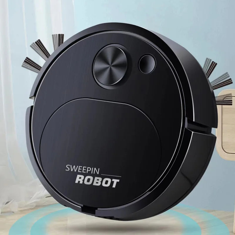 Robot Aspirateur 3-en-1 Mini USB — Aspiration 1500Pa Silencieux Maison & Bureau