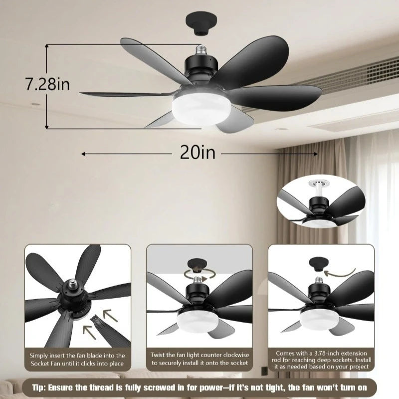Plafonnier Ventilateur LED