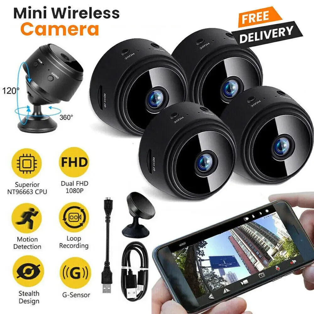A9 Mini Caméra WiFi EWIND — Surveillance Maison Connexion Instantanée iOS & Android
