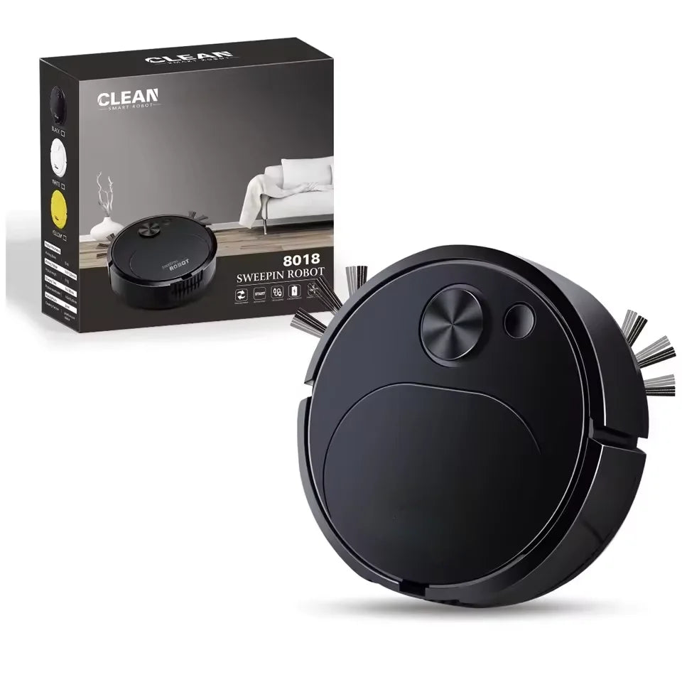 Robot Aspirateur 3-en-1 Mini USB — Aspiration 1500Pa Silencieux Maison & Bureau