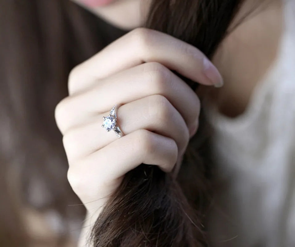 Bague Solitaire Argent 925