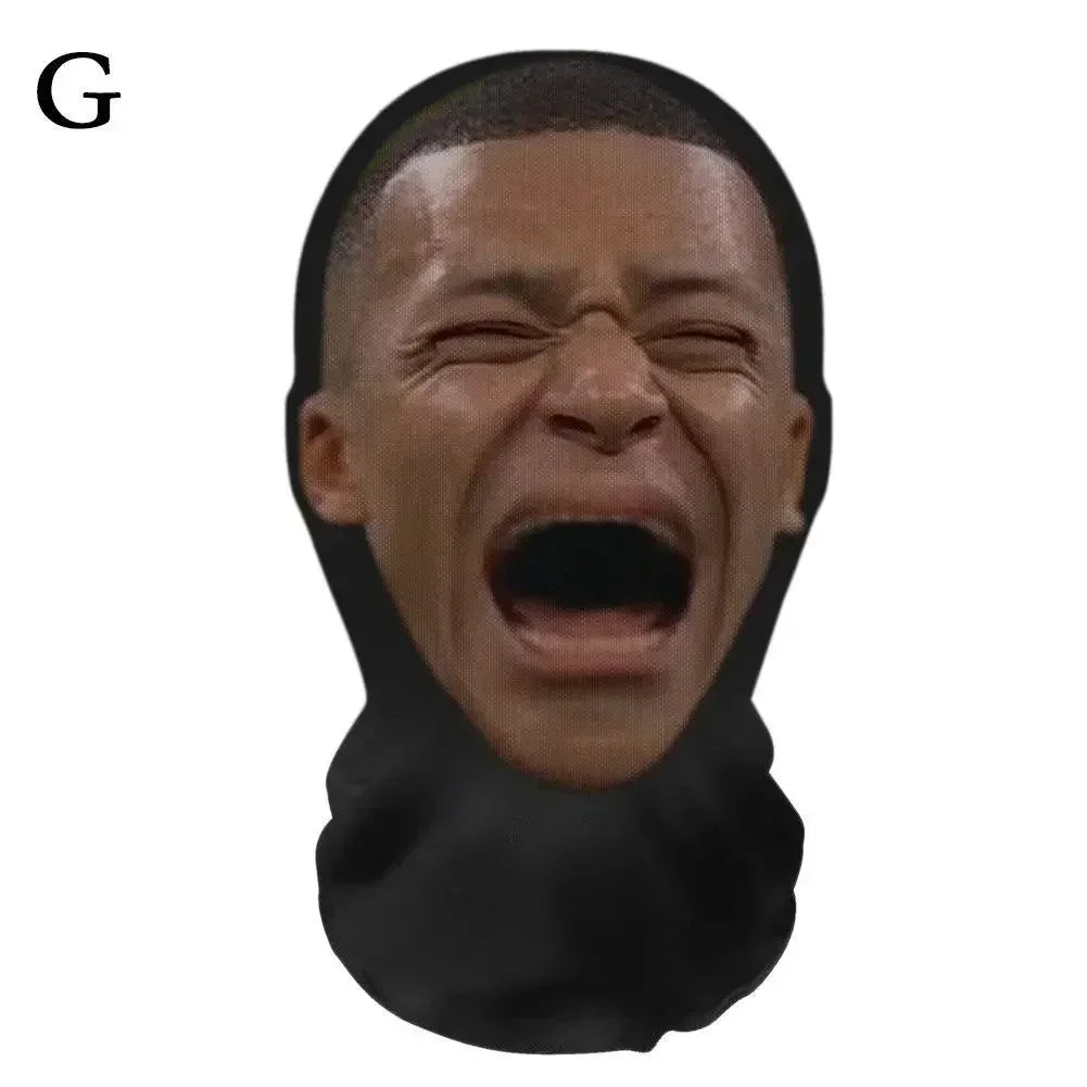 3D Full Face Mask Balaclava Printed Realistic Funny Prank Face Mask for Cosplay Daily Joke Men Women Headdress Halloween Masks