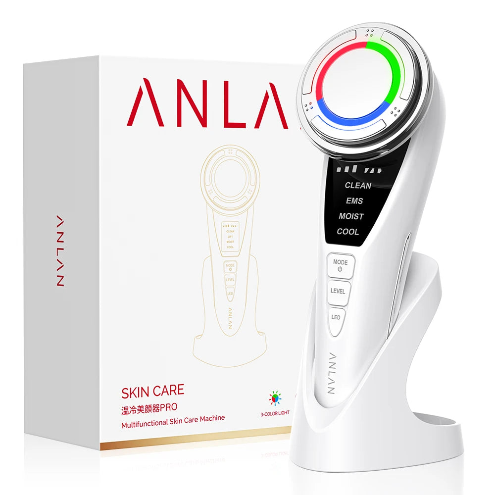 Masseur Facial  Pro – Microcourant, LED 3 Couleurs & Compresse Froide