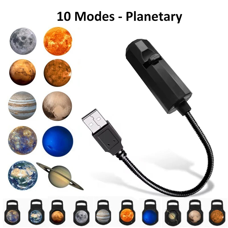Projecteur LED USB Planétaire VENUSWING — Ambiance 360° Noël Halloween Chambre Plafond