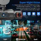 Dashcam 4 Objectifs 360° 1080P avec Vision Nocturne