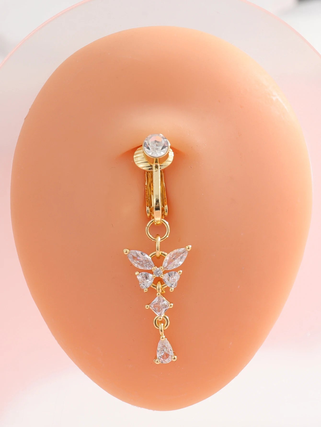 Faux Piercing Nombril Clip — Sans Perçage