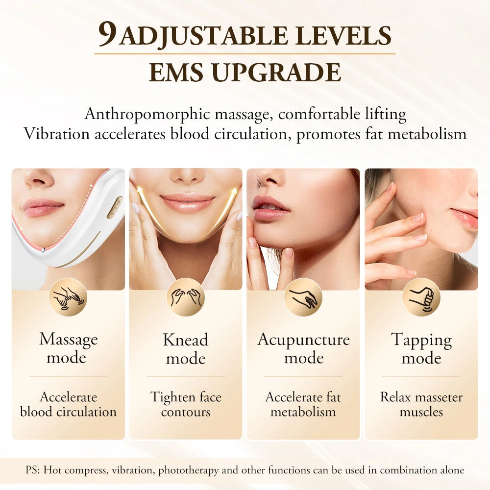 Appareil Lifting Visage ANLAN V-Face — Microcourant Anti-Double Menton LED