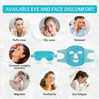 Masque Gel Chaud & Froid Visage & Yeux — Anti-Poches Réutilisable