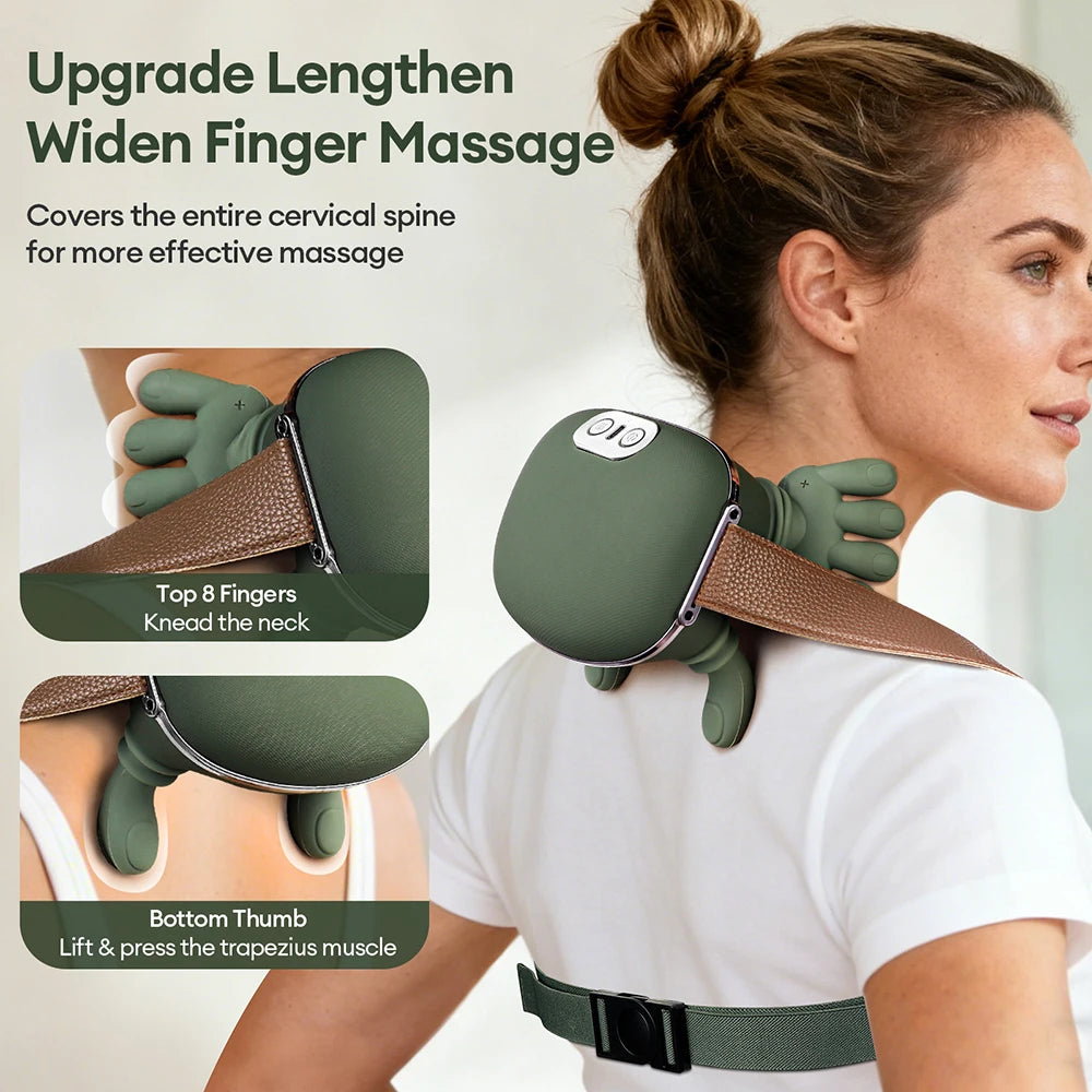 Masseur 4D Premium Cou & Épaules — Moteur Brushless Sans Fil