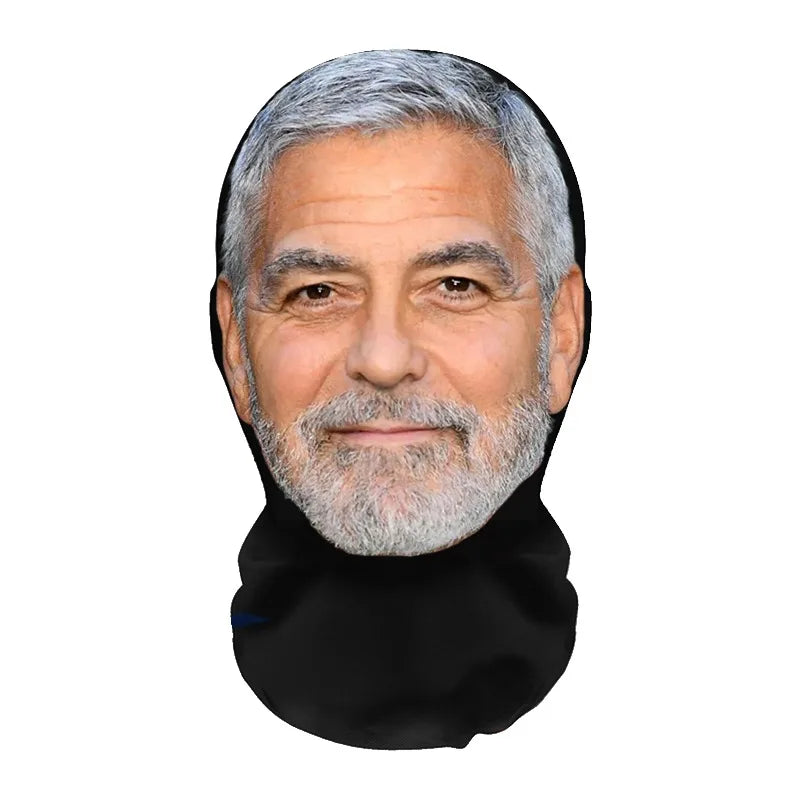 NEW 2026 3D Seamless Mask Funny Face Printed Head Scarf Celebrity Ice Silk Sunscreen Head Mask Halloween Cosplay Props