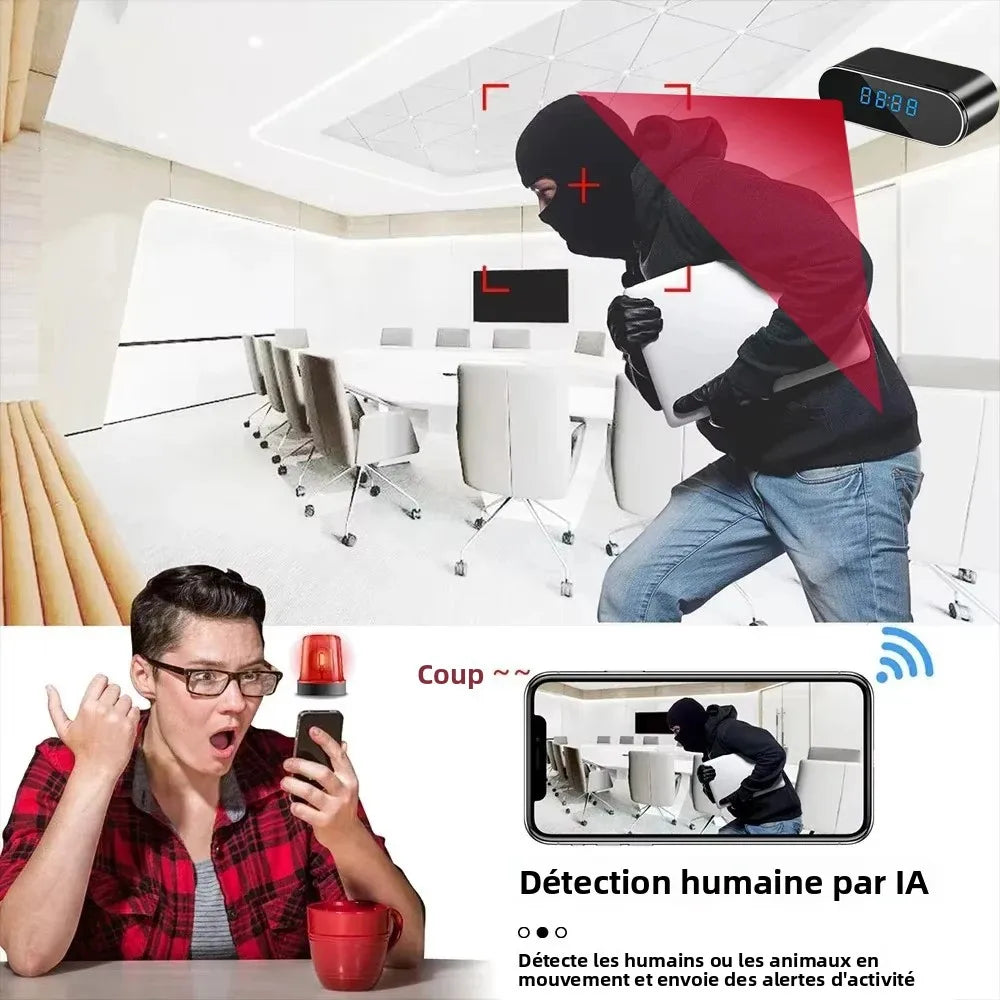 Réveil Caméra WiFi 4K