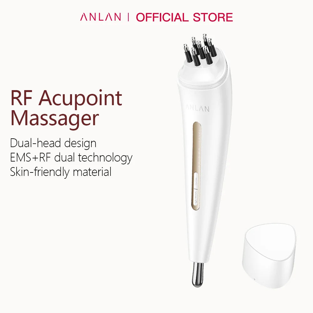 Masseur Visage ANLAN RF + EMS — Double Tête Anti-Fatigue & Fermeté