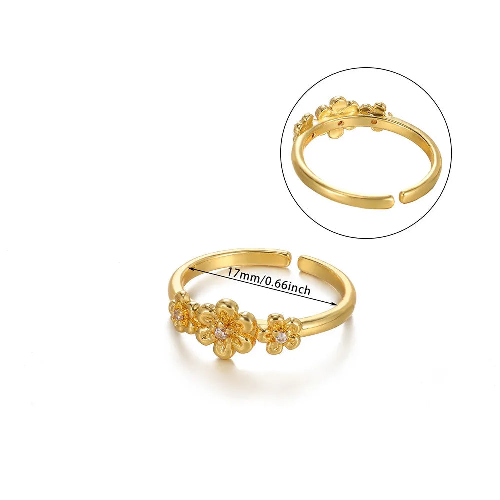 Bague Tournesol Acier Inoxydable — Or & Fleur Exagérée