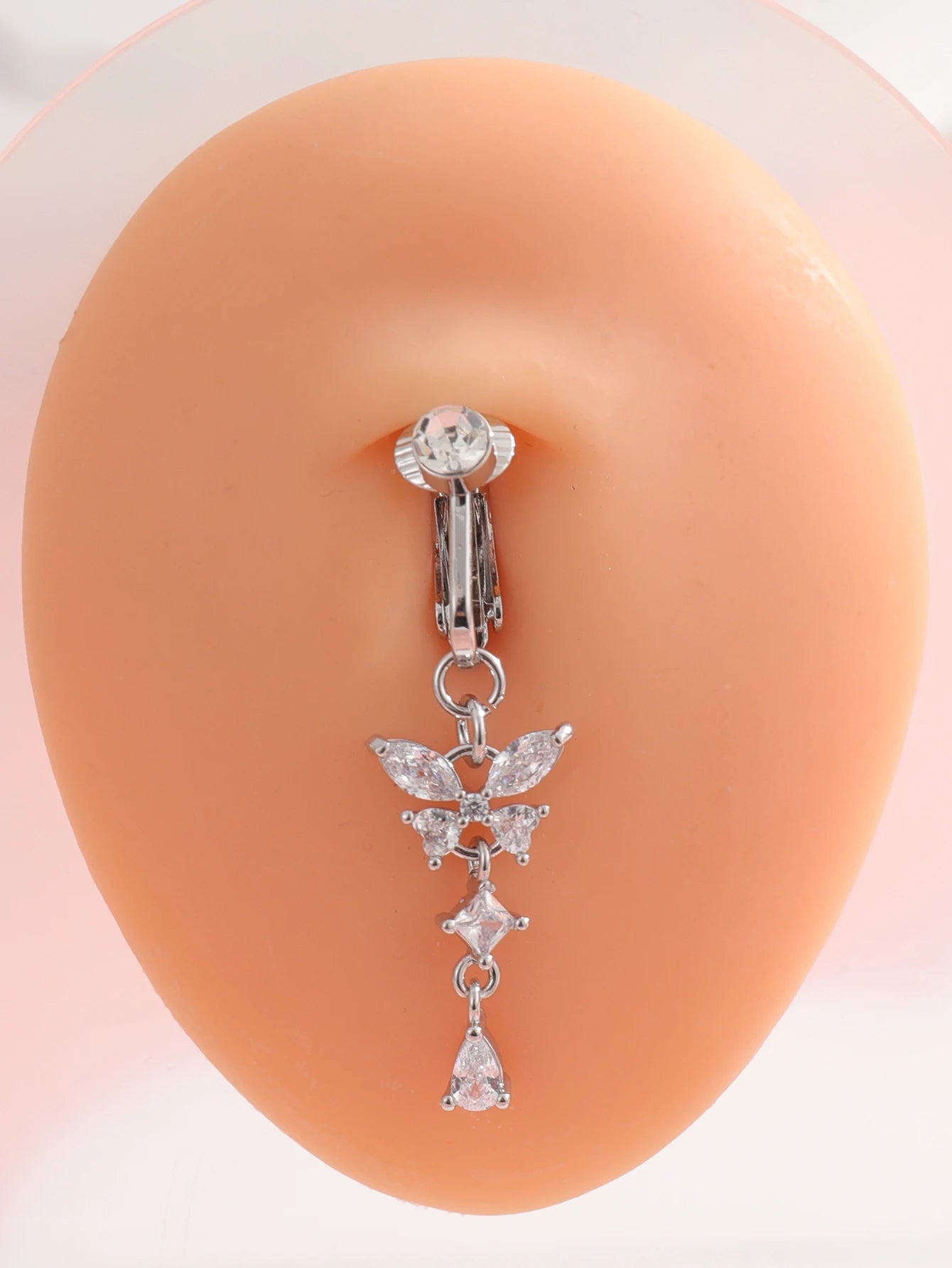 Faux Piercing Nombril Clip — Sans Perçage
