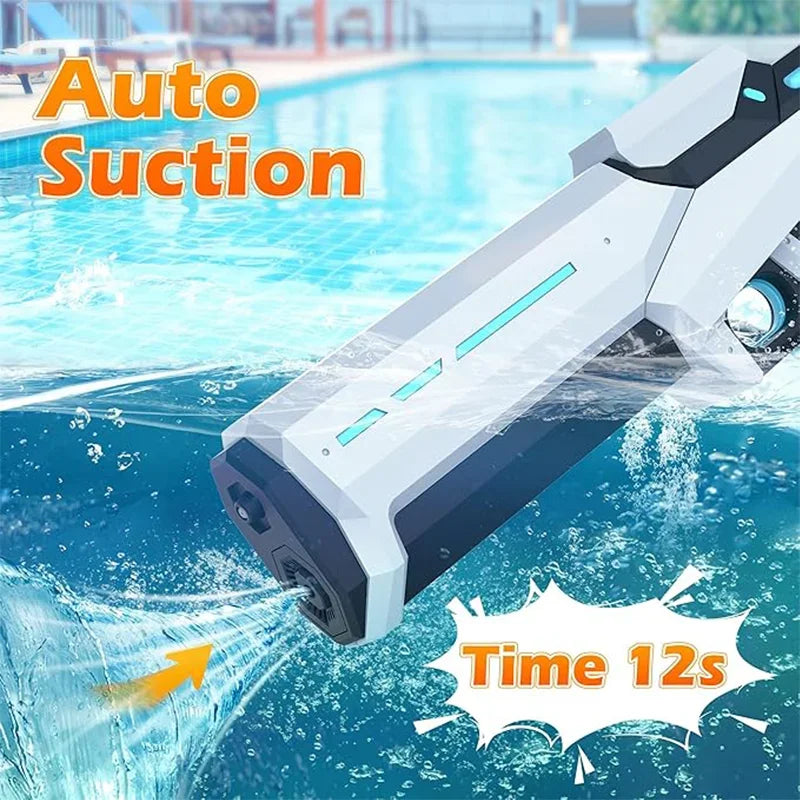 Pistolet à Eau Électrique — Puissant Automatique Été & Plage