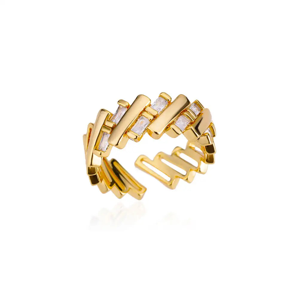 Bague Tournesol Acier Inoxydable — Or & Fleur Exagérée