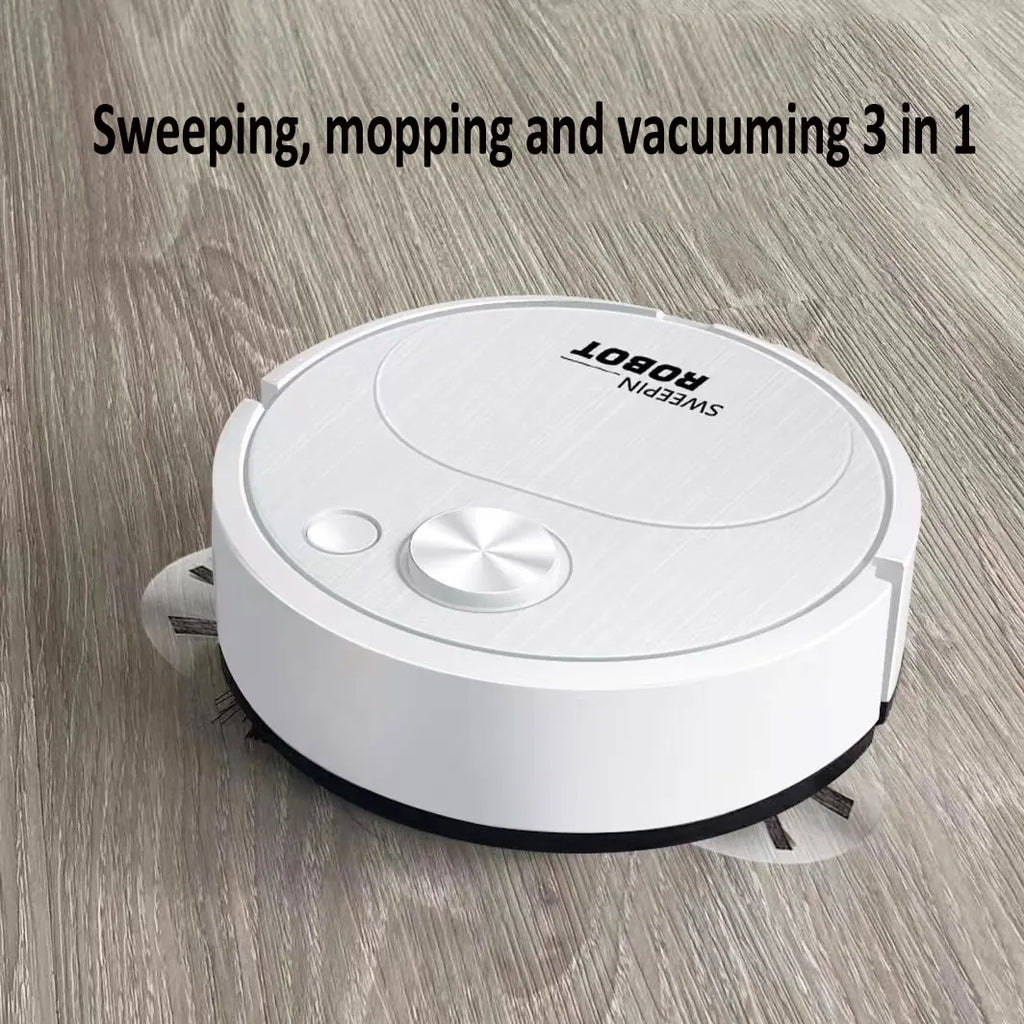Robot Aspirateur 3-en-1 Mini USB — Aspiration 1500Pa Silencieux Maison & Bureau