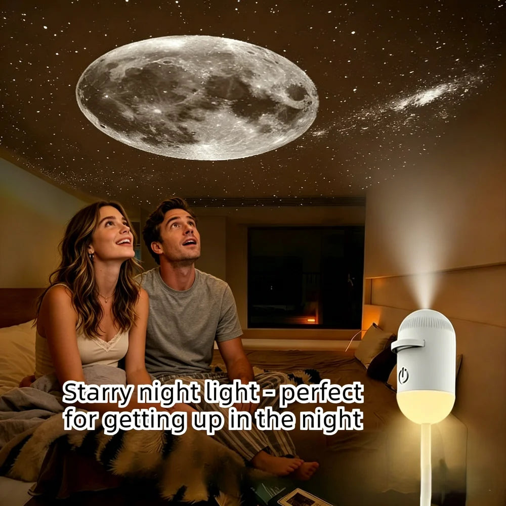 Projecteur Galaxie 2-en-1 — Veilleuse Ciel Étoilé