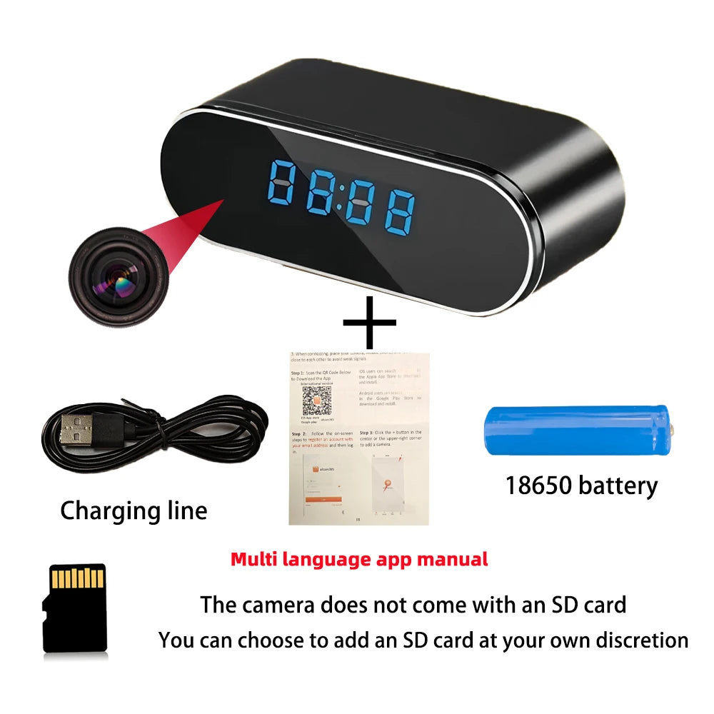 Réveil Caméra WiFi 4K