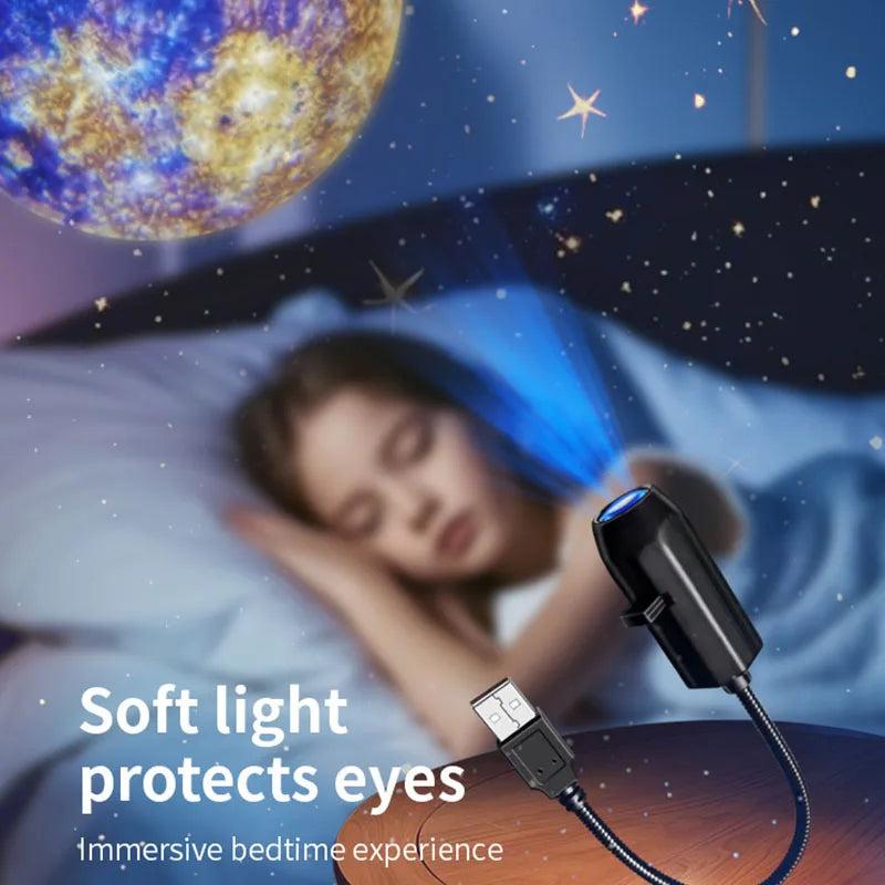 Projecteur LED USB Planétaire VENUSWING — Ambiance 360° Noël Halloween Chambre Plafond