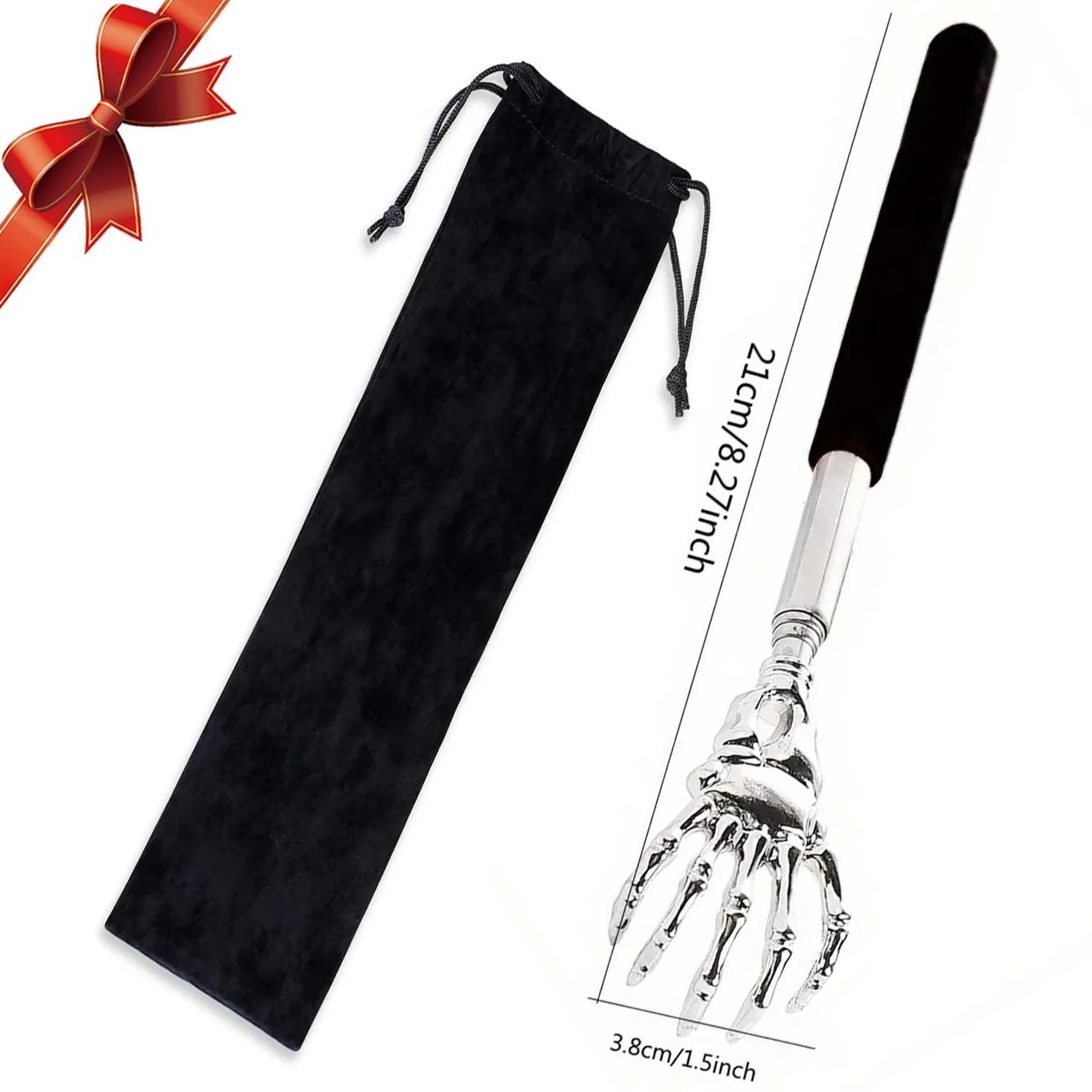 Gratte-Dos Télescopique Inox — Extensible 21-53 cm Humains & Animaux