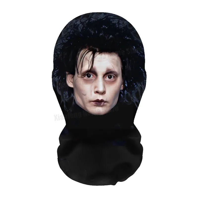 NEW 2026 3D Seamless Mask Funny Face Printed Head Scarf Celebrity Ice Silk Sunscreen Head Mask Halloween Cosplay Props