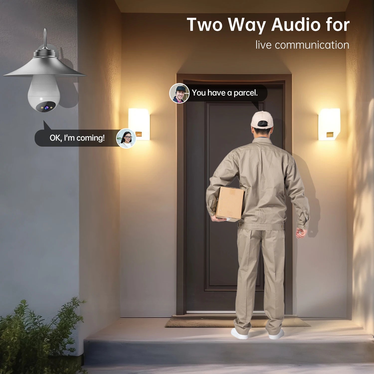 Caméra Ampoule E27 WiFi JOOAN — 5MP Tracking IA Vision Nocturne Couleur