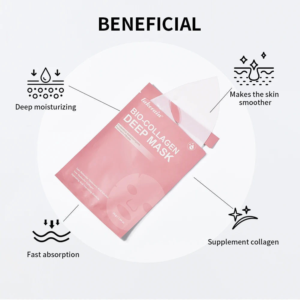 Masque Bio-Collagène Profond – Hydratation Intense, Pores Resserrés & Éclat