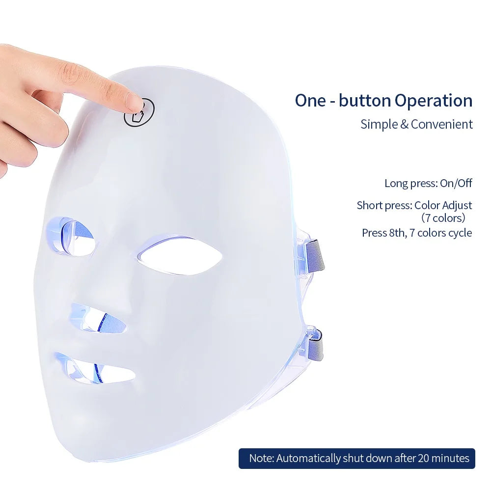 Masque LED Visage & Cou 7 Couleurs