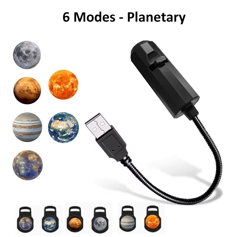 Projecteur LED USB Planétaire VENUSWING — Ambiance 360° Noël Halloween Chambre Plafond