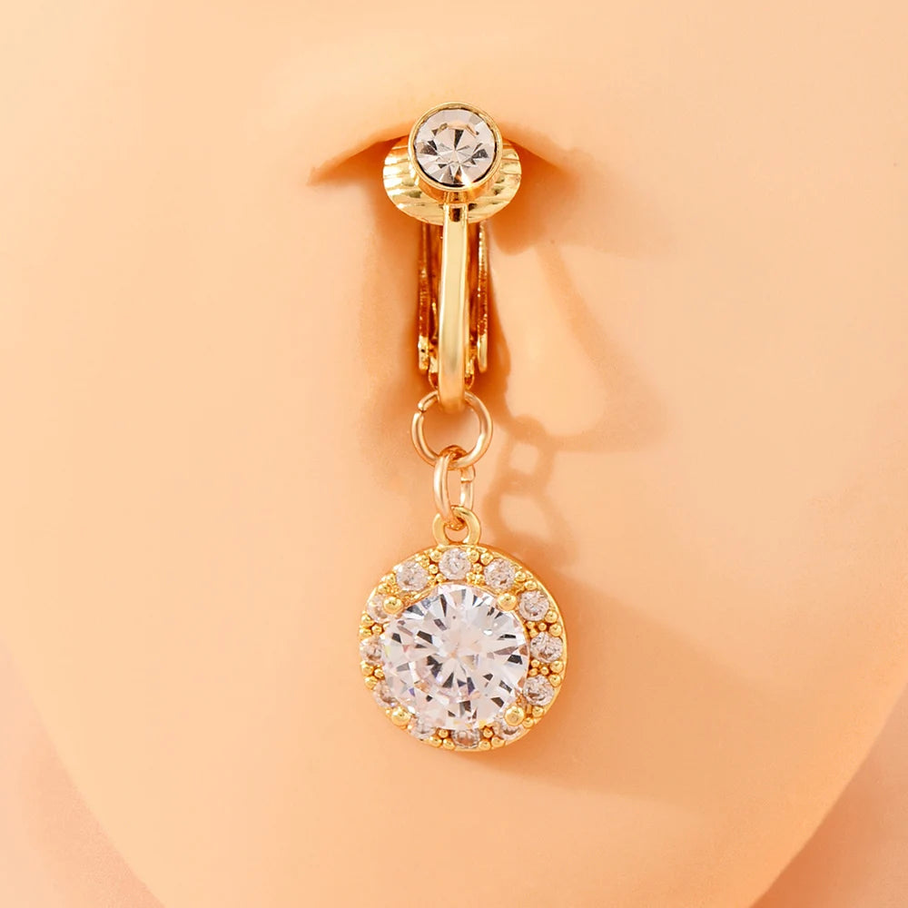 Faux Piercing Nombril Clip — Sans Perçage