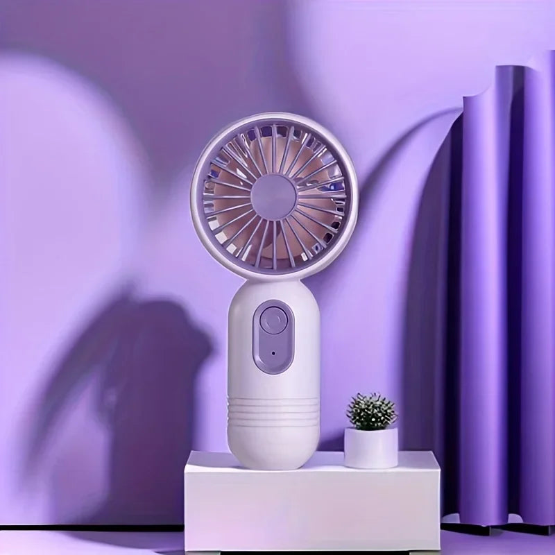 Mini Portable Fan USB Charging 3-Speed Handheld Small Fan Suitable for Office, Student Dormitory, Outdoor Travel and Camping
