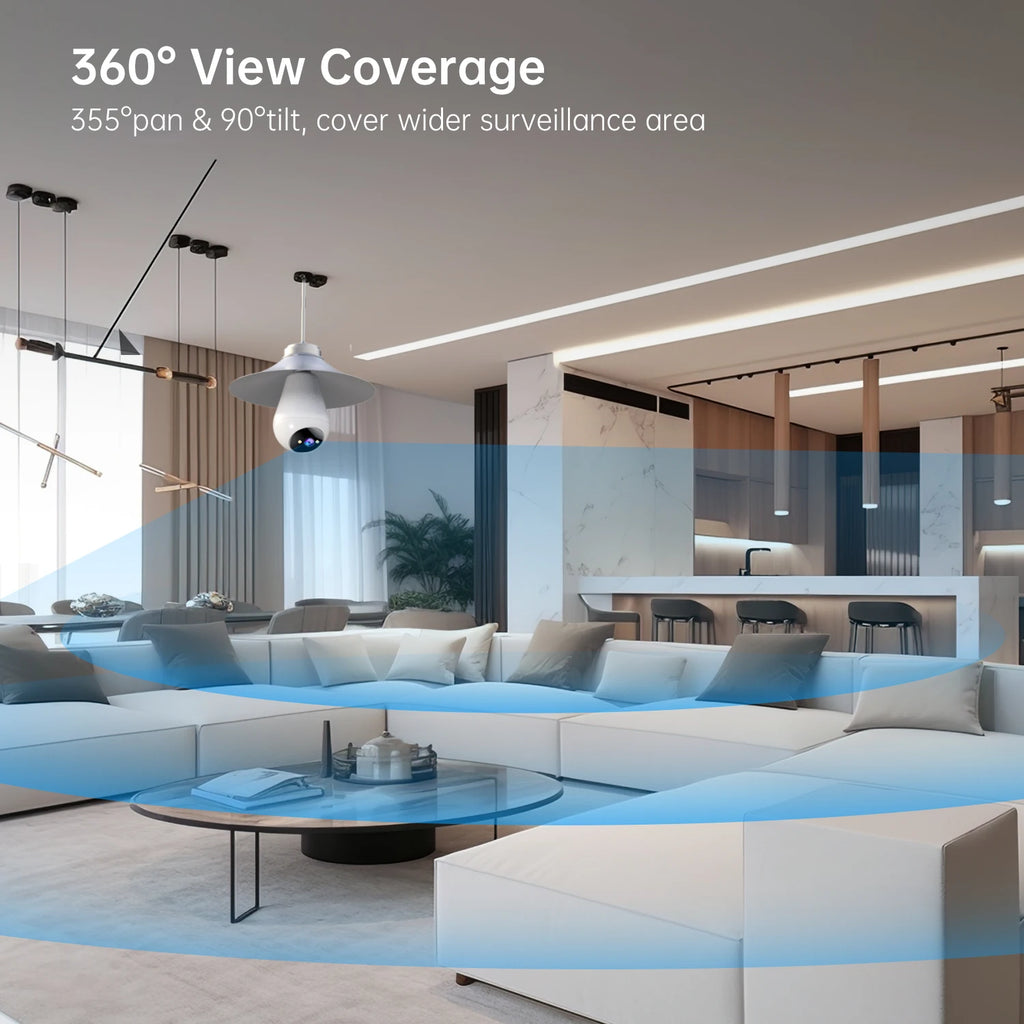 Caméra Ampoule E27 WiFi JOOAN — 5MP Tracking IA Vision Nocturne Couleur