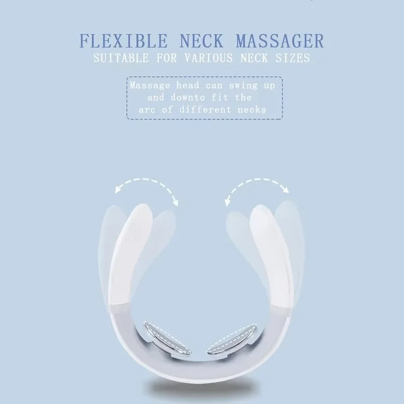 Masseur Cervical Mini Portable — Électrodes Douces 15 min