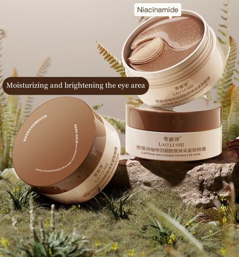 Patchs Yeux Caféine & Niacinamide — Anti-Cernes & Fermeté (Boîte de 60)