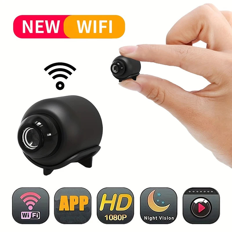 Nouvelle X5 Mini Caméra 1080P WiFi — Vision Nocturne Détection Mouvement Ultra-Légère 32g