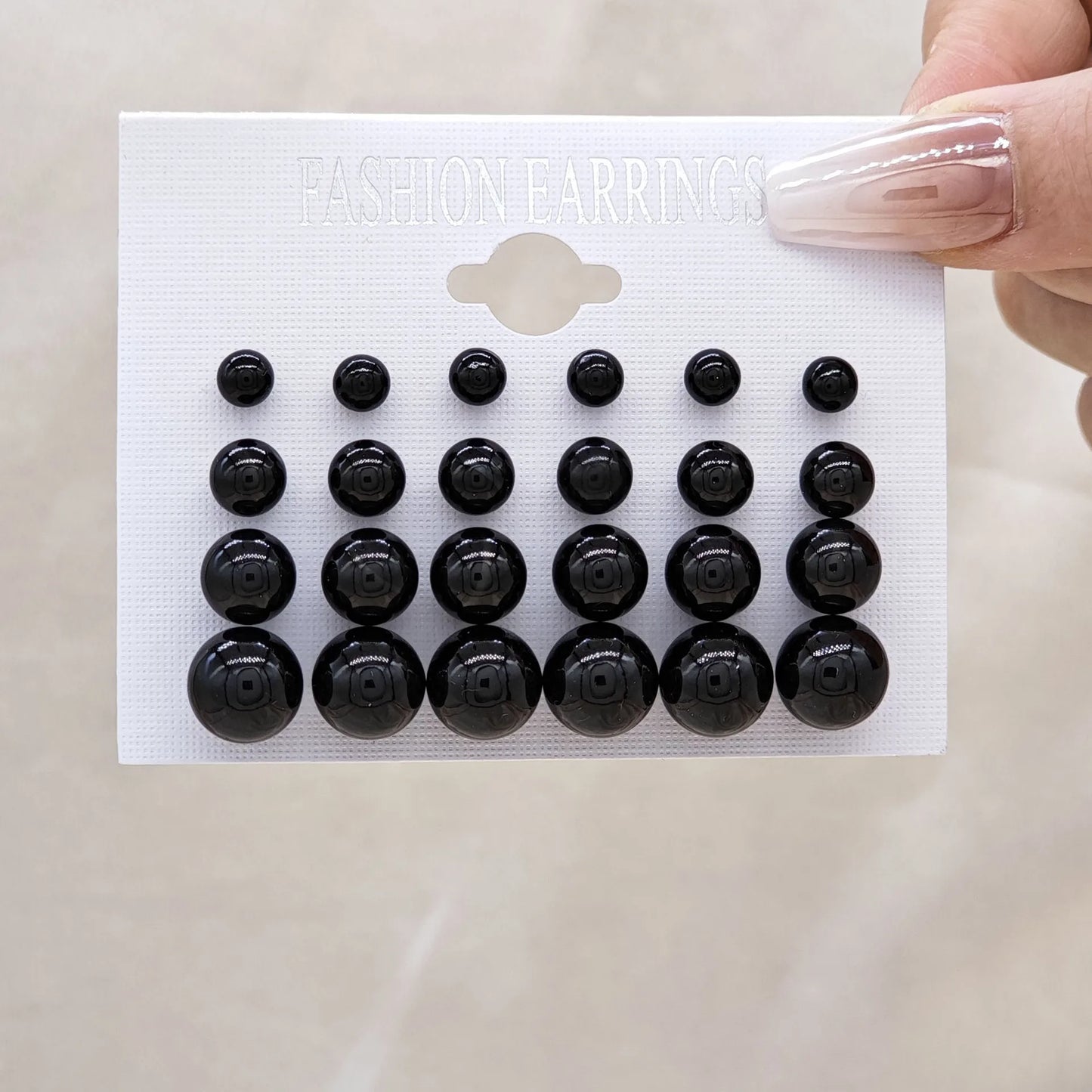Set de 12 Paires de Boucles d'Oreilles Perles