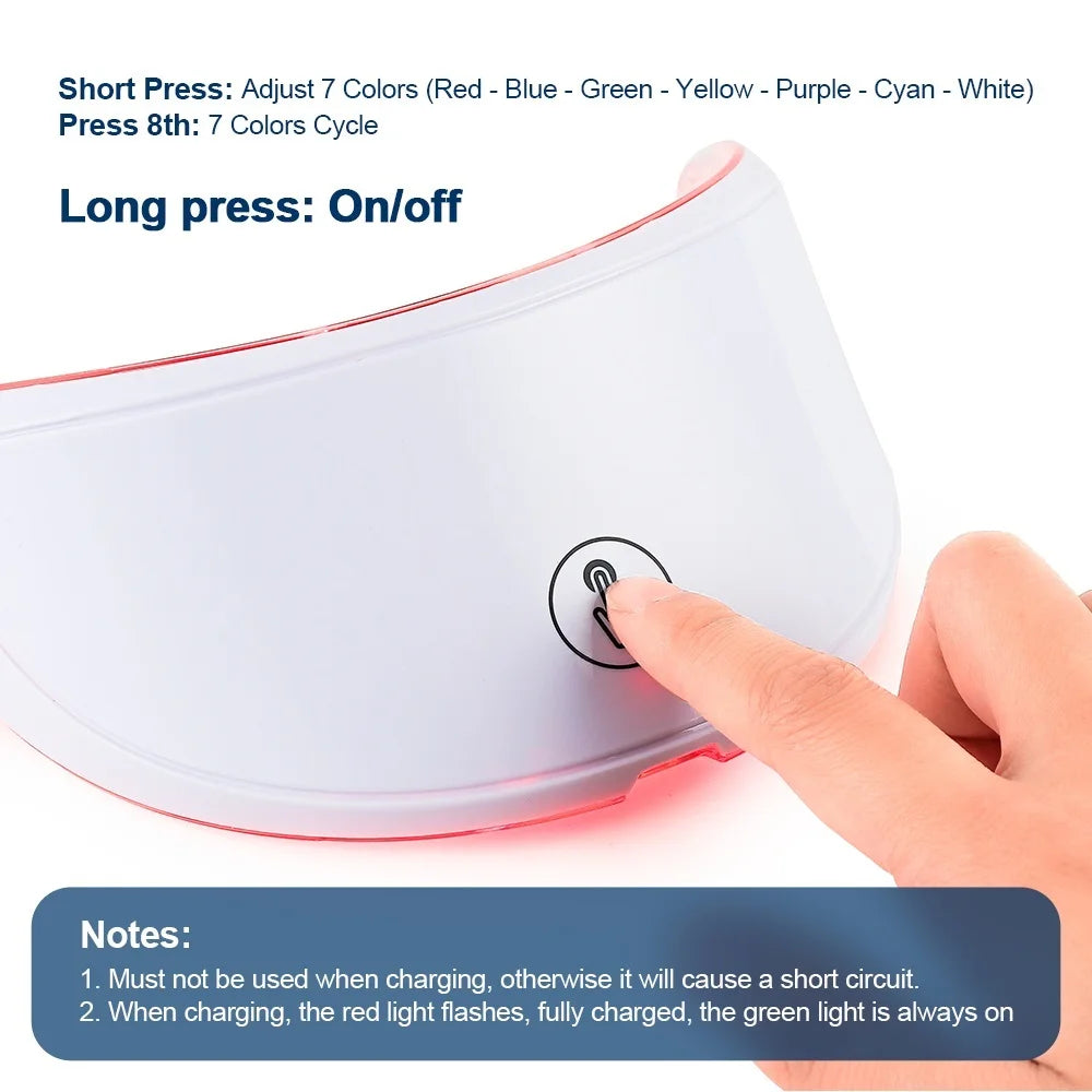 Masque LED Visage & Cou 7 Couleurs